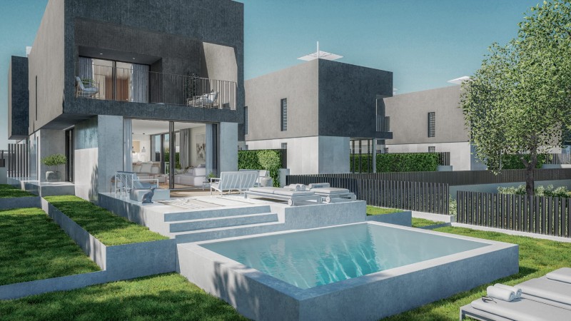 Ibiza. Santa Eulalia del Río. 8 casas con piscina y jardín privado